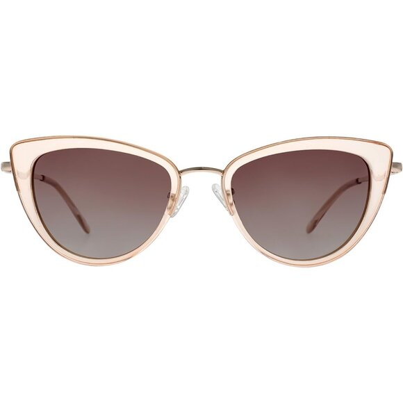 ✨Women's Brown Retro Big Frame Cat Eye Polarized with Spring Hinge Sunglasses - Picture 2 of 7